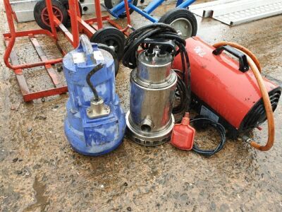 2 x Submersible Pumps 1 x Gas Heater - 2