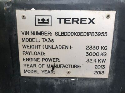 2013 Terex TA3 SH 3ton Swivel Dumper - 5