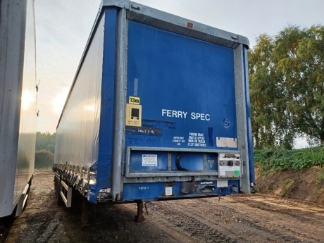 2007 SDC Lawrance David Body Curtainside Ferry Spec Triaxle Trailer 