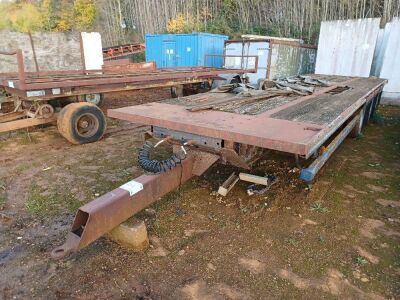 1996 Crane Fruehauf Drawbar Triaxle Flat Trailer - 2