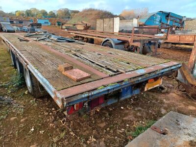 1996 Crane Fruehauf Drawbar Triaxle Flat Trailer - 4