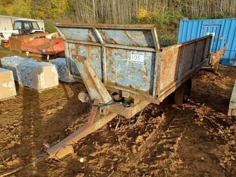 Single Axle Drawbar Tipping Trailer