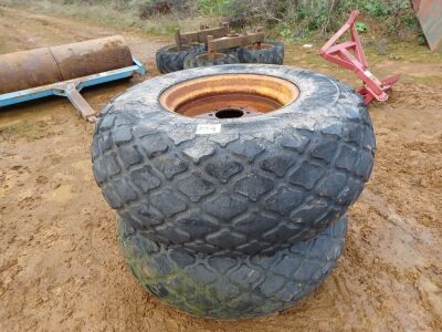 Pair of Turf Tyres & Wheels