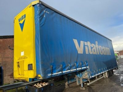 2002 Cartwright Tandem Axle Stepframe Curtainside Trailer