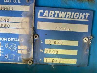 2002 Cartwright Tandem Axle Stepframe Curtainside Trailer - 8