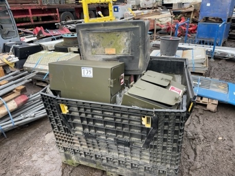 Stillage of Ex Military Steel Vehicle Storage Boxes