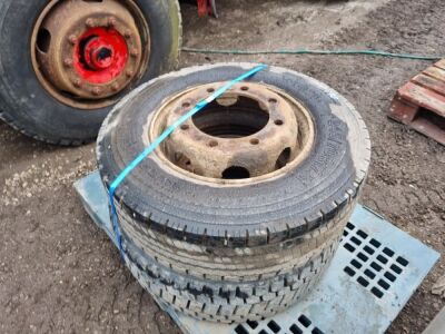 2x 8 Stud Wheel Rims + 245 70 R17.5 Tyres - 4