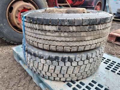 2x 8 Stud Wheel Rims + 245 70 R17.5 Tyres - 5