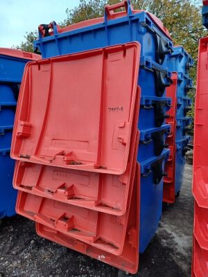 5x Industrial Plastic Wheelie Bins 