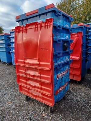 5x Industrial Plastic Wheelie Bins 