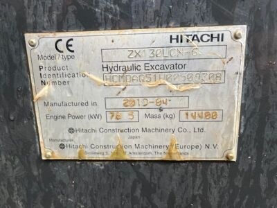 2019 Hitachi ZX130LCN-6 Excavator - 9