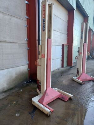 Set of 4 2004 Stertil Koni St.1072 3 Phase V7200kg Mobile Vehicle Lifts - 4