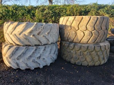 2x Floatation Dumper Tyres + 2x Loading Shovel Tyres - 3