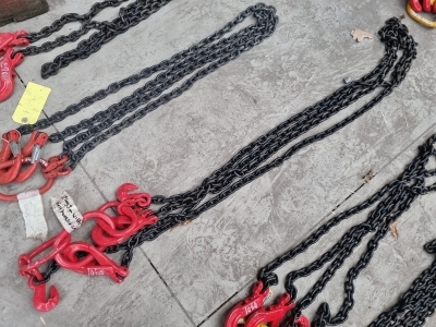 2 Leg 3m Lifting Chain, Safety Hooks