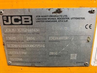 2016 JCB JS131LC Excavator - 6
