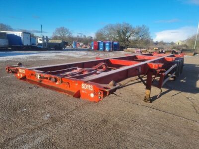 2002 SDC Triaxle Sliding Skeletal Trailer