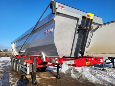 2022 Unused Colson Steel Half Pipe 44t Triaxle Tipping Trailer - 2