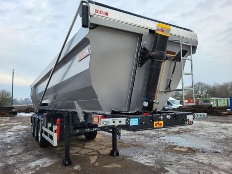 2022 Unused Colson Steel Half Pipe 44t Triaxle Tipping Trailer