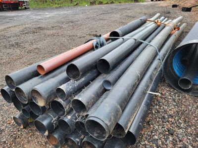 Quantity of Misc PVC Pipe + Man Hole Access Pipe - 9