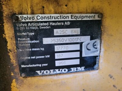 1996 Volvo A25 6x6 Dump Truck - 13