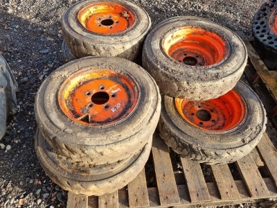 Qty Skidsteer Rims & Solid Tyres  - 2