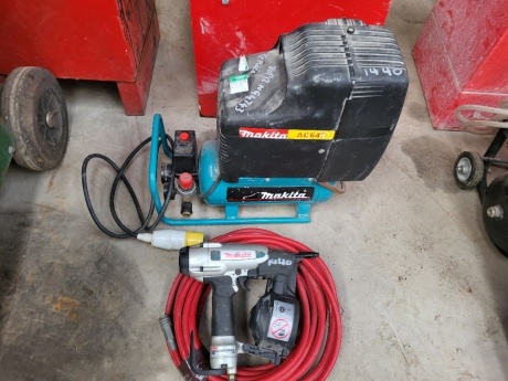 Makita AN504 Nail Gun & Compressor 110v