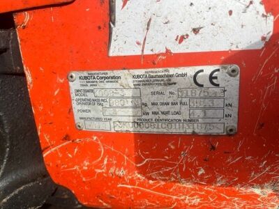 2019 Kubota K008 Mini Digger - 9