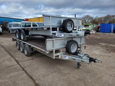 New X-Demo Ifor Williams Triaxle Drawbar Flatbed Plant Trailer