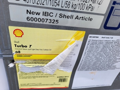 1000 Litre IBC Shell Turbo T68 Oil  - 2