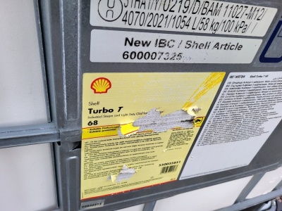 1000 Litre IBC Shell Turbo T68 Oil  - 2