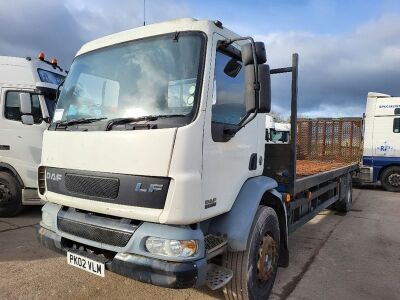 2002 DAF LF55 220 18 ton 4x2 Beavertail Rigid