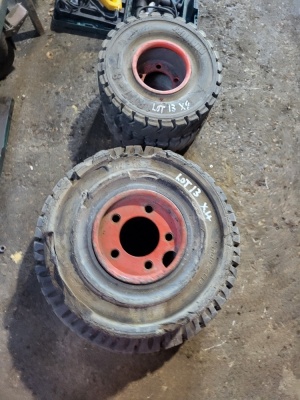 4x Solid Plant Wheels & Tyres - 2