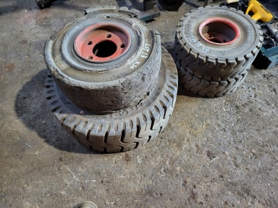 4x Solid Plant Wheels & Tyres - 3