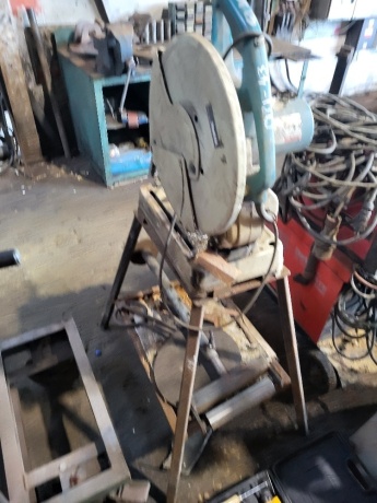 Metal Chop Saw On Stand