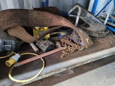 Steel Bench & Contents - 7