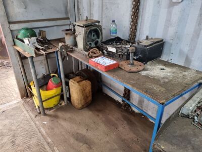 Steel Bench & Contents - 8