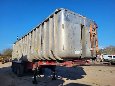 1995 Fruehauf Triaxle Alloy Body Tipping Trailer - 2