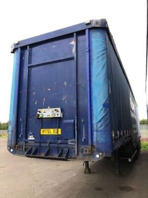 1995 Van Hool Triaxle Stepframe Curtainside Trailer - 2