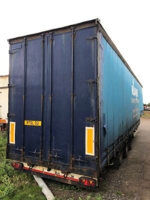 1995 Van Hool Triaxle Stepframe Curtainside Trailer - 3