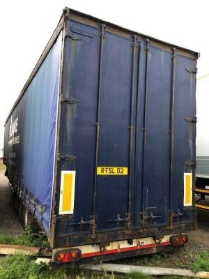 1995 Van Hool Triaxle Stepframe Curtainside Trailer - 4