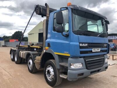 2012 DAF CF85 360 8x4 Hook Loader