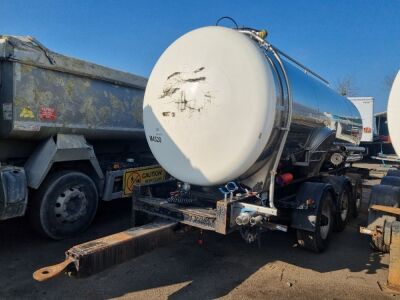 2005 Magyar Triaxle Drawbar Stainless Steel Milk Tanker Trailer - 2