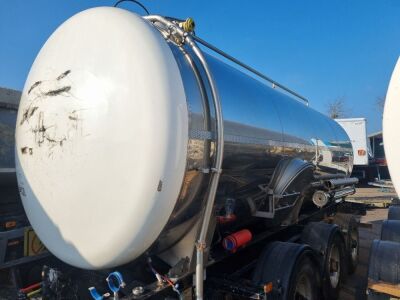 2005 Magyar Triaxle Drawbar Stainless Steel Milk Tanker Trailer - 3