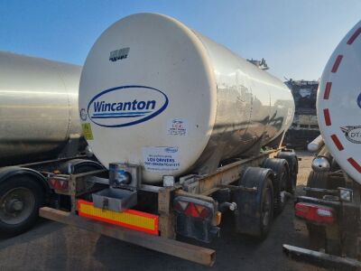 2005 Magyar Triaxle Drawbar Stainless Steel Milk Tanker Trailer - 3