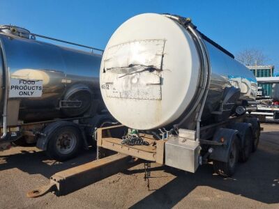 2005 Magyar Triaxle Drawbar Stainless Steel Milk Tanker Trailer