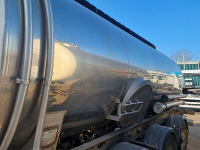 2005 Magyar Triaxle Drawbar Stainless Steel Milk Tanker Trailer - 3