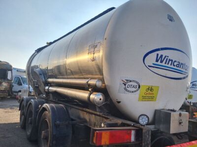 2005 Magyar Triaxle Drawbar Stainless Steel Milk Tanker Trailer - 7