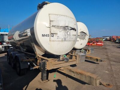 2005 Magyar Triaxle Drawbar Stainless Steel Milk Tanker Trailer - 13