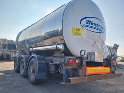 2005 Magyar Triaxle Drawbar Stainless Steel Milk Tanker Trailer