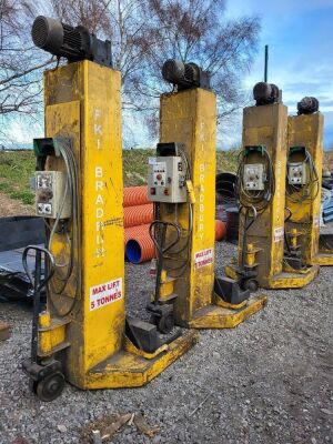 Set of 4 Bradbury FKI 6543 5ton Vehicle Lifts